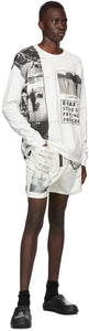 TAKAHIROMIYASHITA TheSoloist. Off-White Wool Pyjama Shorts