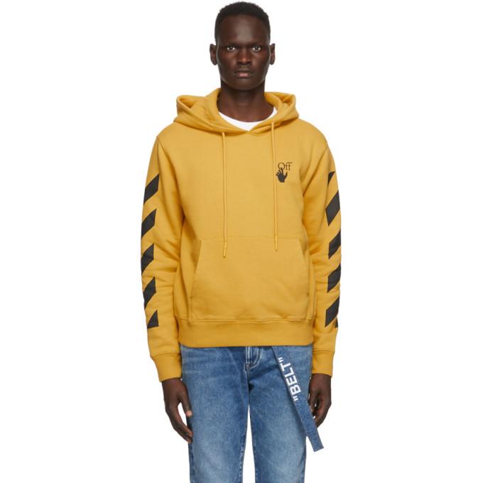 Yellow off white hoodie Clearance
