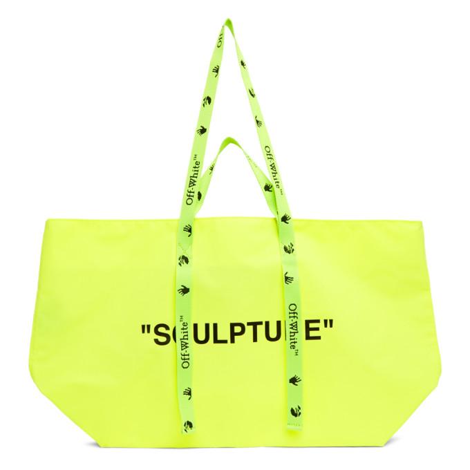 Off-White Yellow PVC Commercial Tote