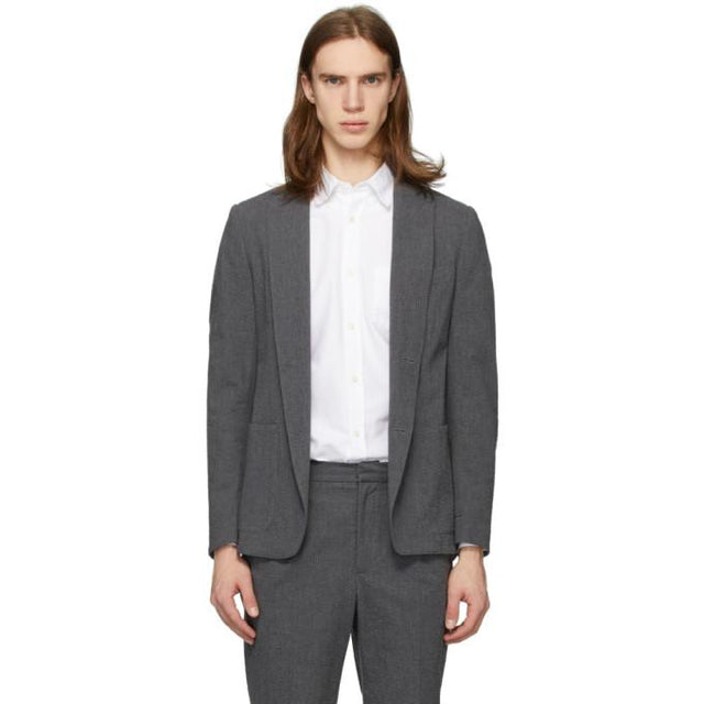 Officine Generale Grey Seersucker Lightest Blazer