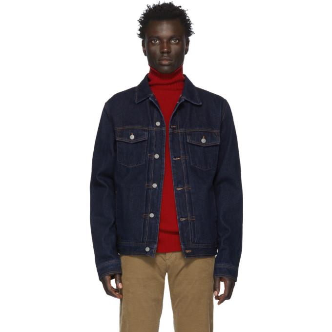 Officine Generale Indigo Raw Denim Liam Jacket