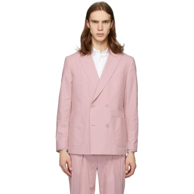 Officine Generale Pink Poplin Leon Blazer