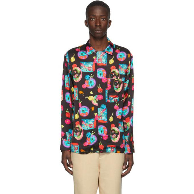 Opening Ceremony Black and Pink Graphic Shirt