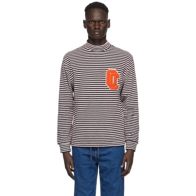 Opening Ceremony White and Purple Striped Turtleneck