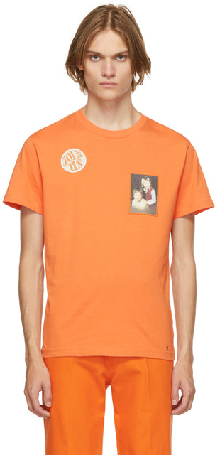 Raf Simons Orange 'Join Us' T-Shirt - RAF Simons T-shirt 'Rejoignez-nous' - RAF SIMONS 오렌지 '가입'티셔츠