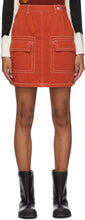 Kenzo Orange Straight Miniskirt