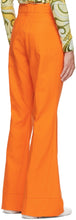 Raf Simons Orange Twill Flared Trousers
