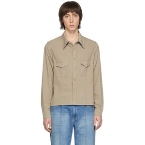 Our Legacy Beige Shrunken Frontier Shirt – BlackSkinny Our Legacy Beige Shrunken Frontier Shirt – BlackSkinny