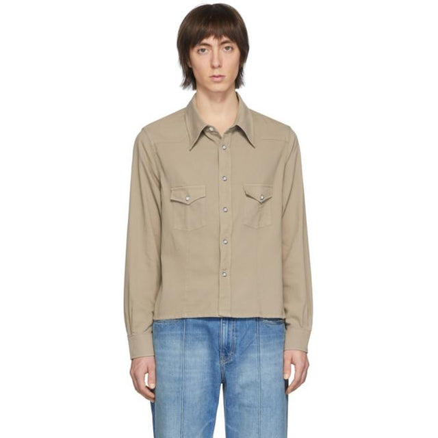 Our Legacy Beige Shrunken Frontier Shirt