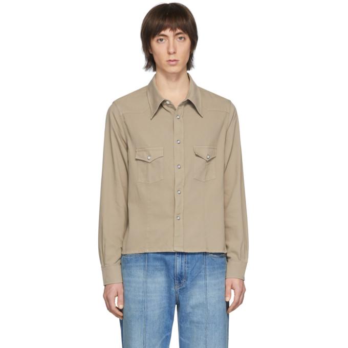 Our Legacy Beige Shrunken Frontier Shirt