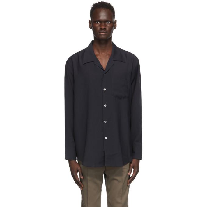 Our Legacy Navy Wool Loco Shirt