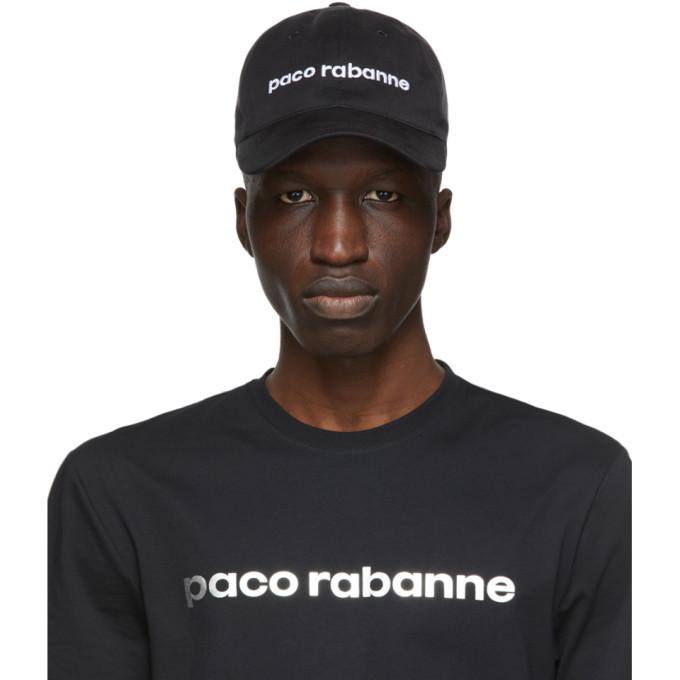 Paco Rabanne Black Tex Logo Cap