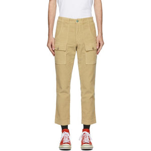 Palm Angels Beige Corduroy Cargo Pants