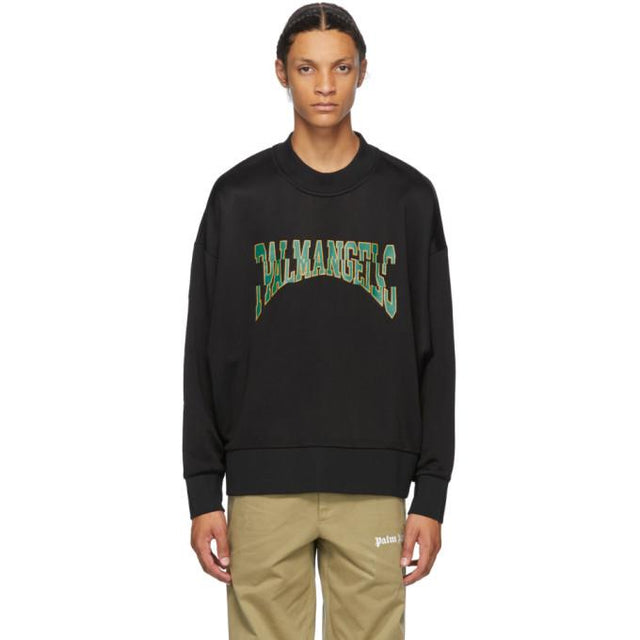Palm Angels Black Broken Logo Sweatshirt
