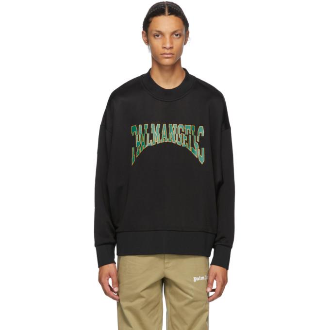 Palm Angels Black Broken Logo Sweatshirt