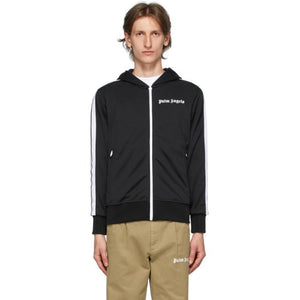 Palm Angels Black Hooded Classic Track Jacket