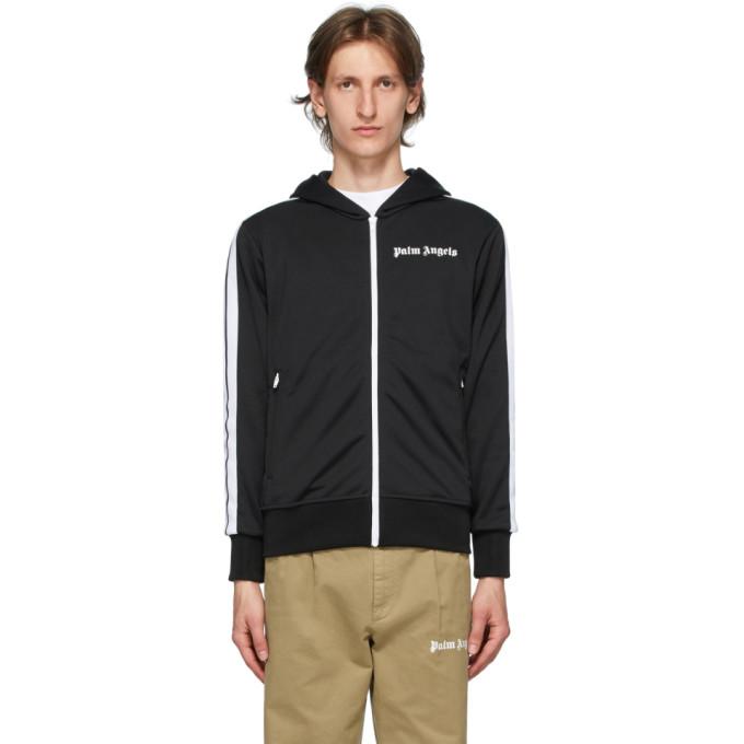 Palm Angels Black Hooded Classic Track Jacket