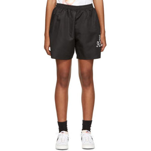 Palm Angels Black Hue Gothic Logo Shorts