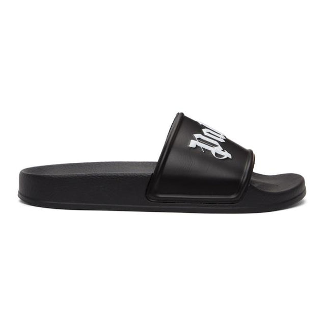Palm Angels Black Logo Slides