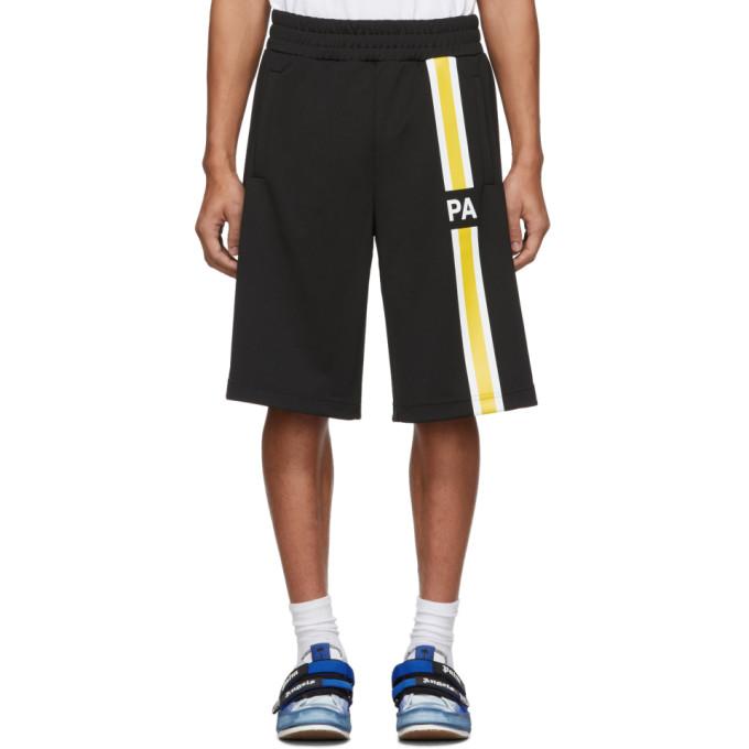 Palm Angels Black Monogram Track Shorts