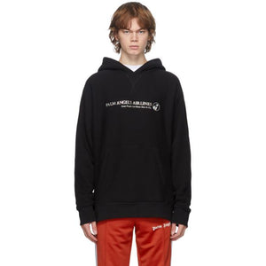 Palm Angels Black Palm Airlines Kimono Hoodie