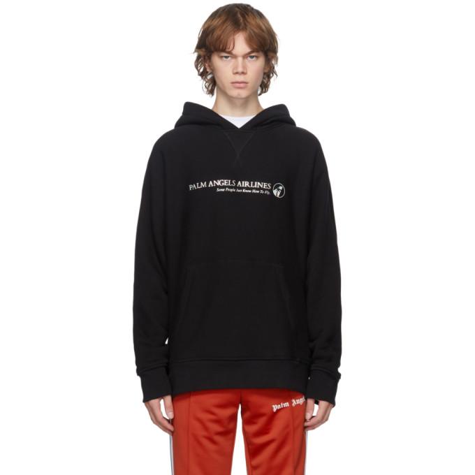 Palm Angels Black Palm Airlines Kimono Hoodie