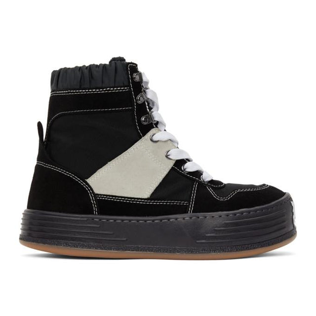 Palm Angels Black Snow High-Top Sneakers