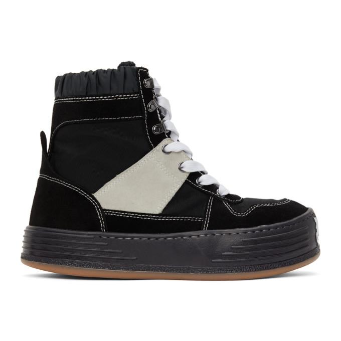 Palm Angels Black Snow High-Top Sneakers