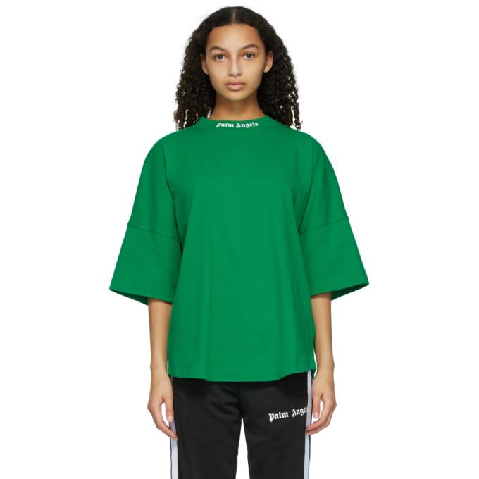 Palm Angels Green Classic Logo T-Shirt