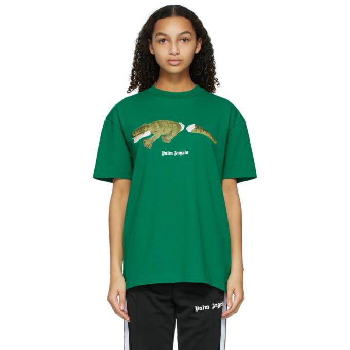 Palm Angels Green Croco T-Shirt