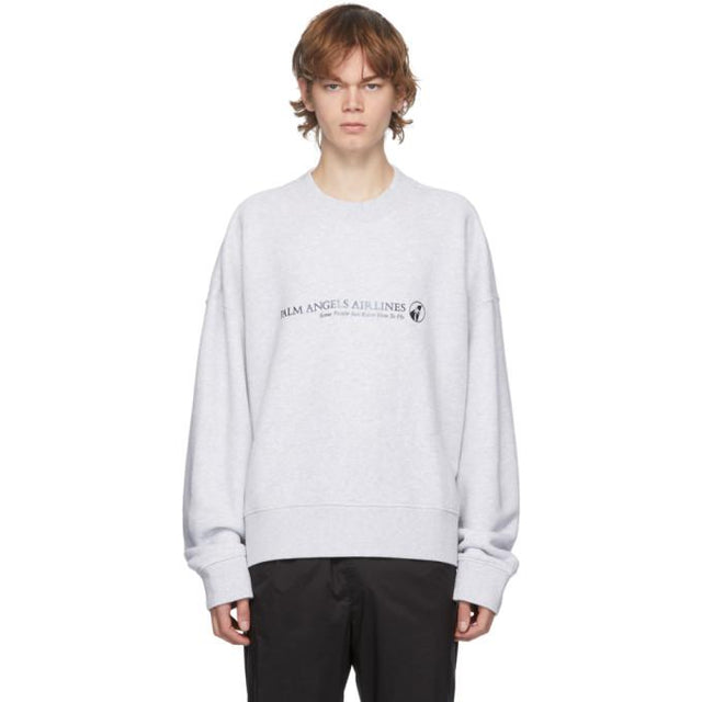Palm Angels Grey Palm Airlines Sweatshirt