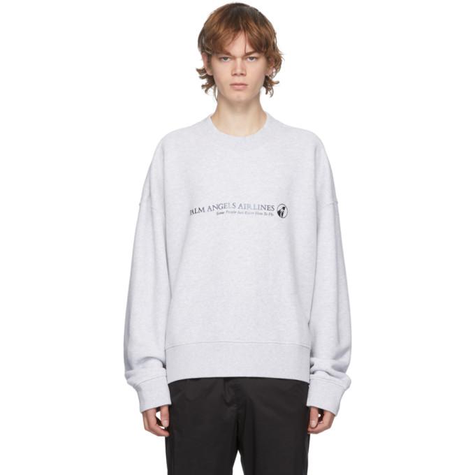 Palm Angels Grey Palm Airlines Sweatshirt