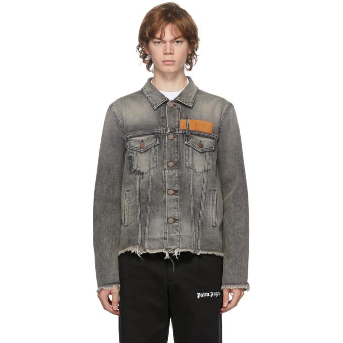 Palm Angels Grey Venice Denim Jacket