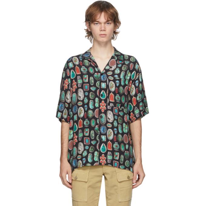 Palm Angels Multicolor Jewels Bowling Short Sleeve Shirt