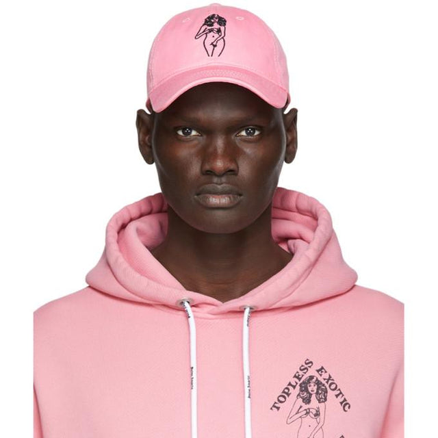 Palm Angels Pink Embroidered Graphic Cap