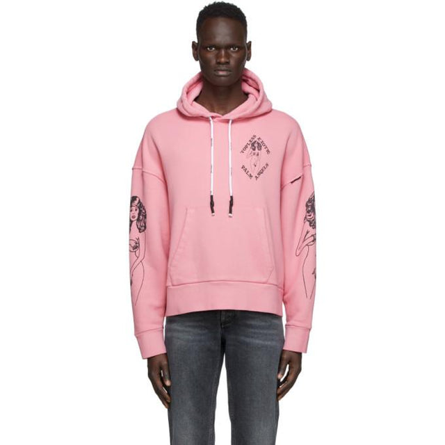 Palm Angels Pink Exotic Club Hoodie