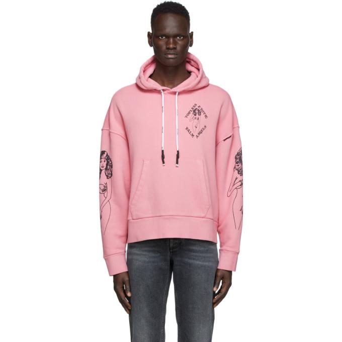 Palm Angels Pink Exotic Club Hoodie