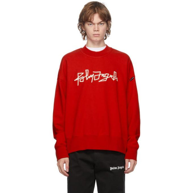 Palm Angels Red Desert Logo Sweatshirt