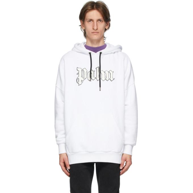 Palm Angels White Glow-In-The-Dark Hoodie