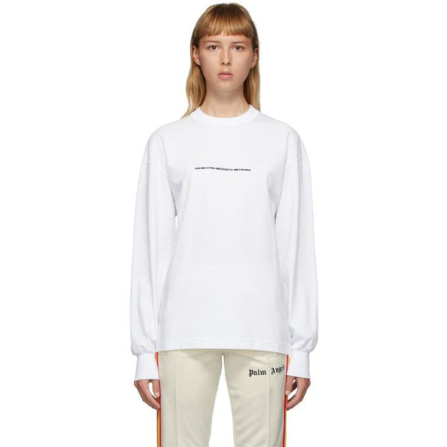 Palm Angels White Palm x Palm Long Sleeve T-Shirt