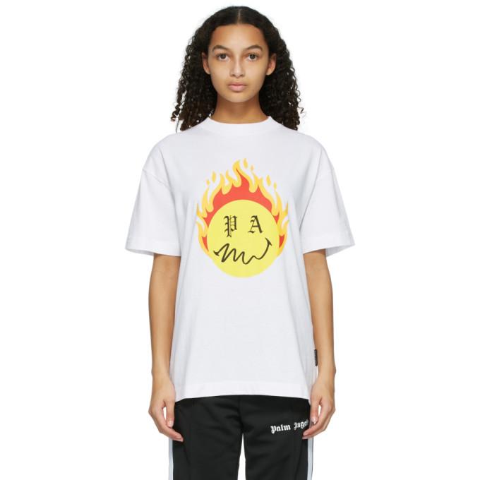 Palm Angels Burning Flame T-shirt in Black for Men