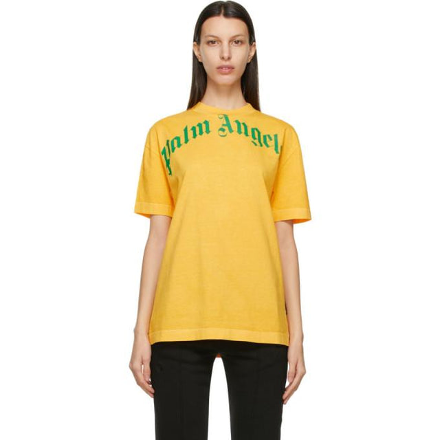 Palm Angels Yellow and Green Vintage T-Shirt