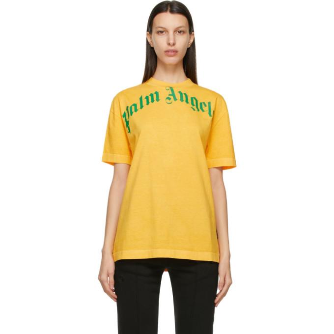 Palm Angels Yellow and Green Vintage T-Shirt