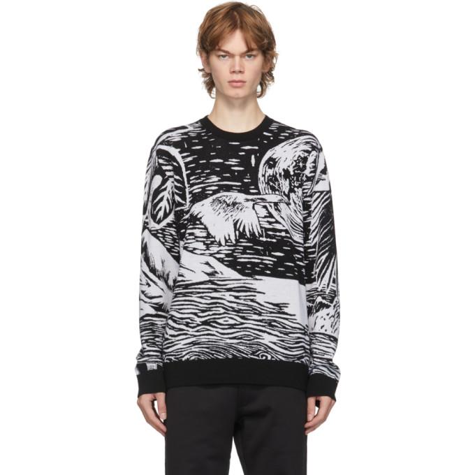 Paul Smith Black Jacquard Landscape Sweater
