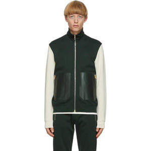 Paul Smith Green and Off-White Contrast Track Jacket