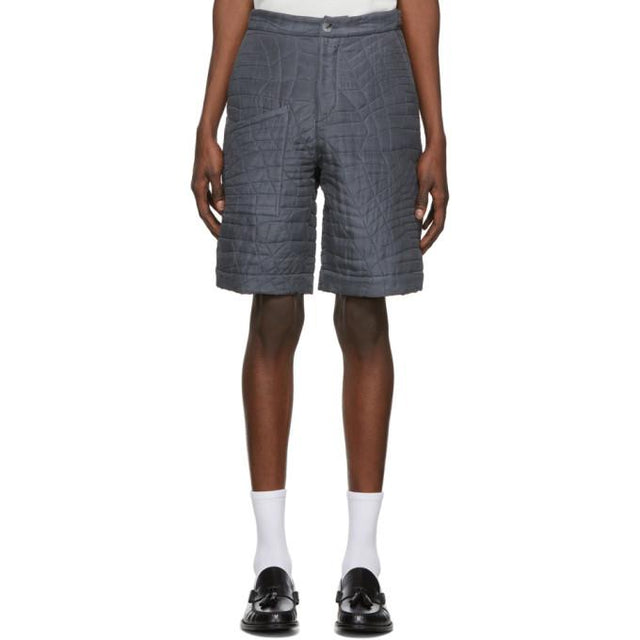 Paul Smith Grey Silk Quilted Shorts