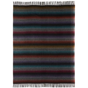 Paul Smith Multicolor Wool Gradient Stripe Blanket-BlackSkinny