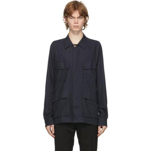 Paul Smith Navy Organic Cotton Shirt Jacket