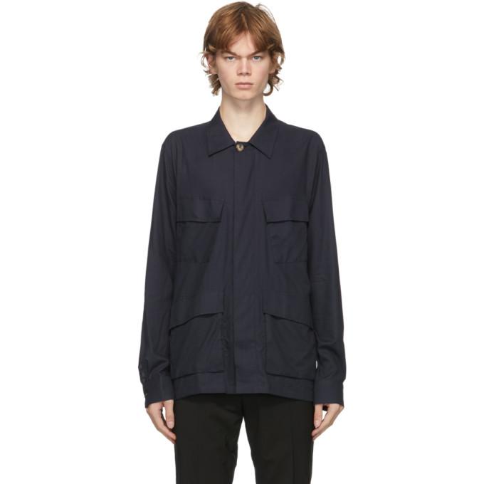 Paul Smith Navy Organic Cotton Shirt Jacket