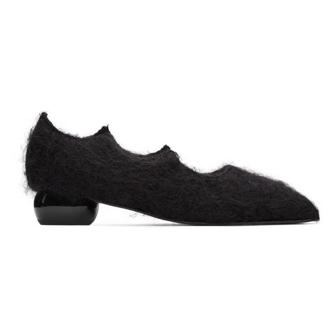 Paula Canovas Del Vas Black Mohair Diablo Low Heels – BlackSkinny